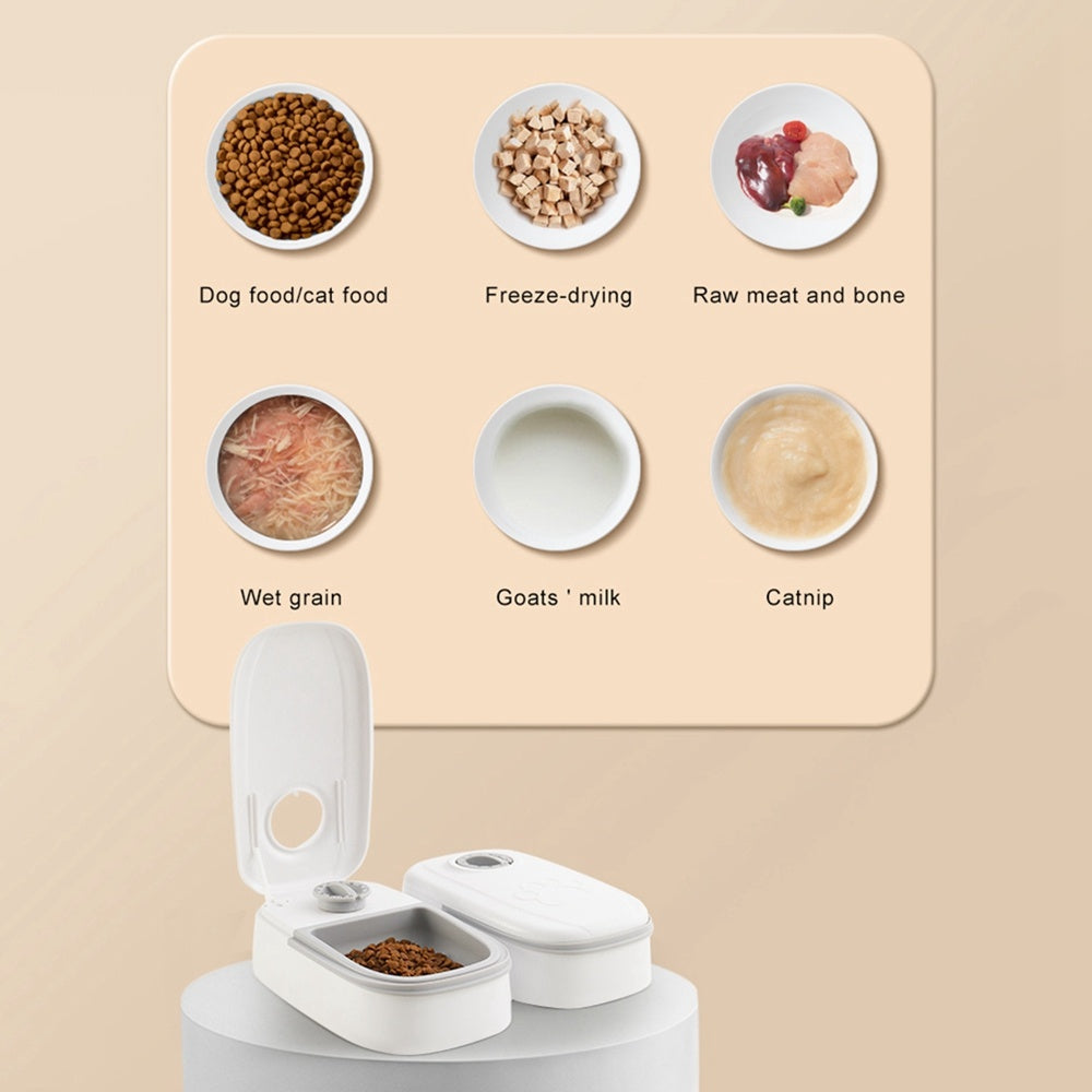 Automatic Pet Feeder - Smart Food Timer Dispenser for Cats and Dogs