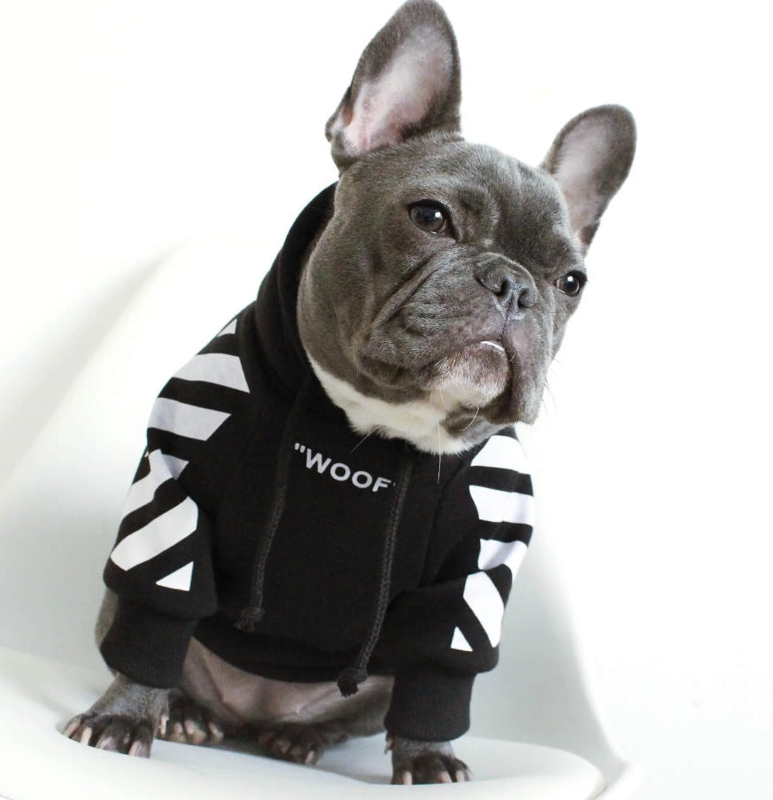Corgi Three-Stripe Dog Sweater - Spoof Sports Clothing for Stylish Dogs