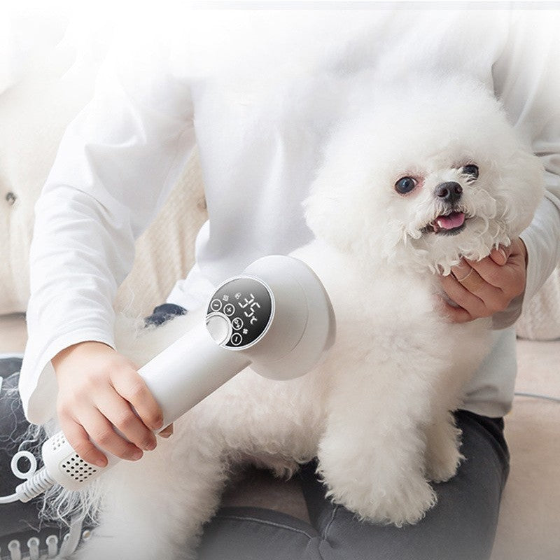 Smart pet hair dryer and grooming comb for dogs and cats