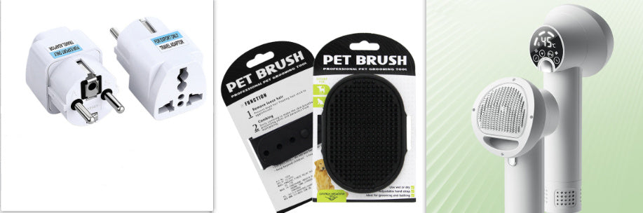 Smart pet hair dryer and grooming comb for dogs and cats