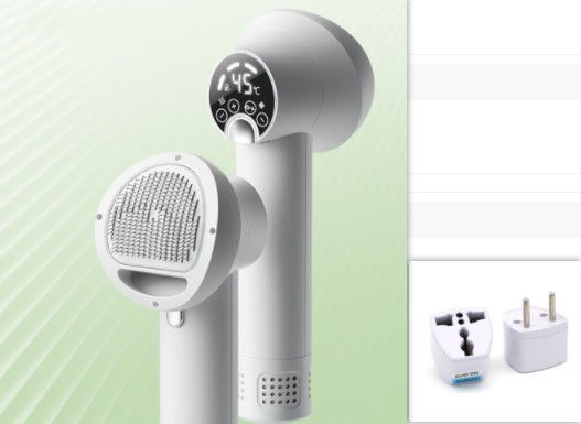 Smart pet hair dryer and grooming comb for dogs and cats